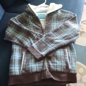 Girls Lands End hooded jacket sz M (10-12) EUC